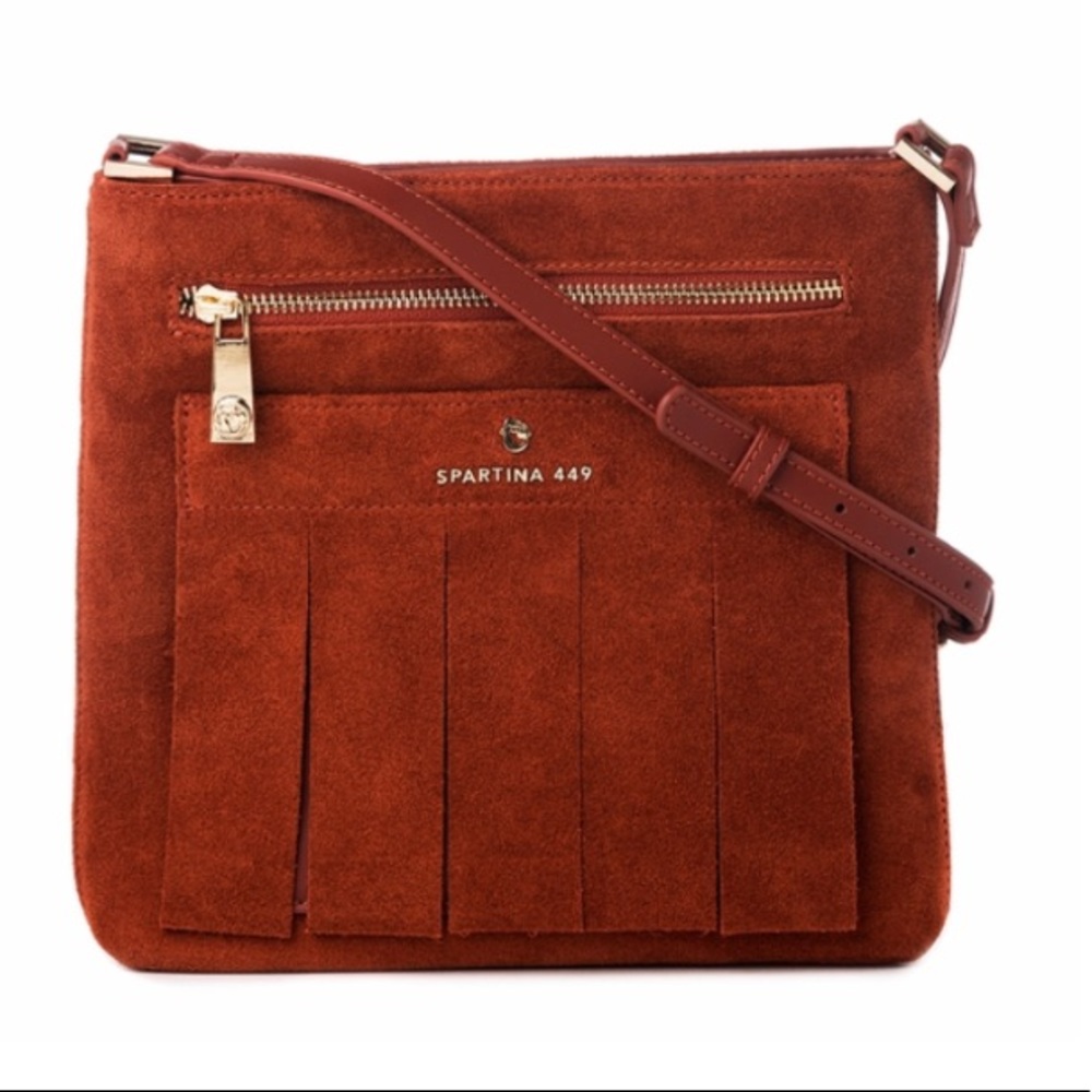 Spartina 449 - Suede Crossbody Terracotta BNWT