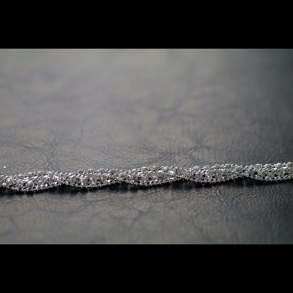 Silver braided bracelet