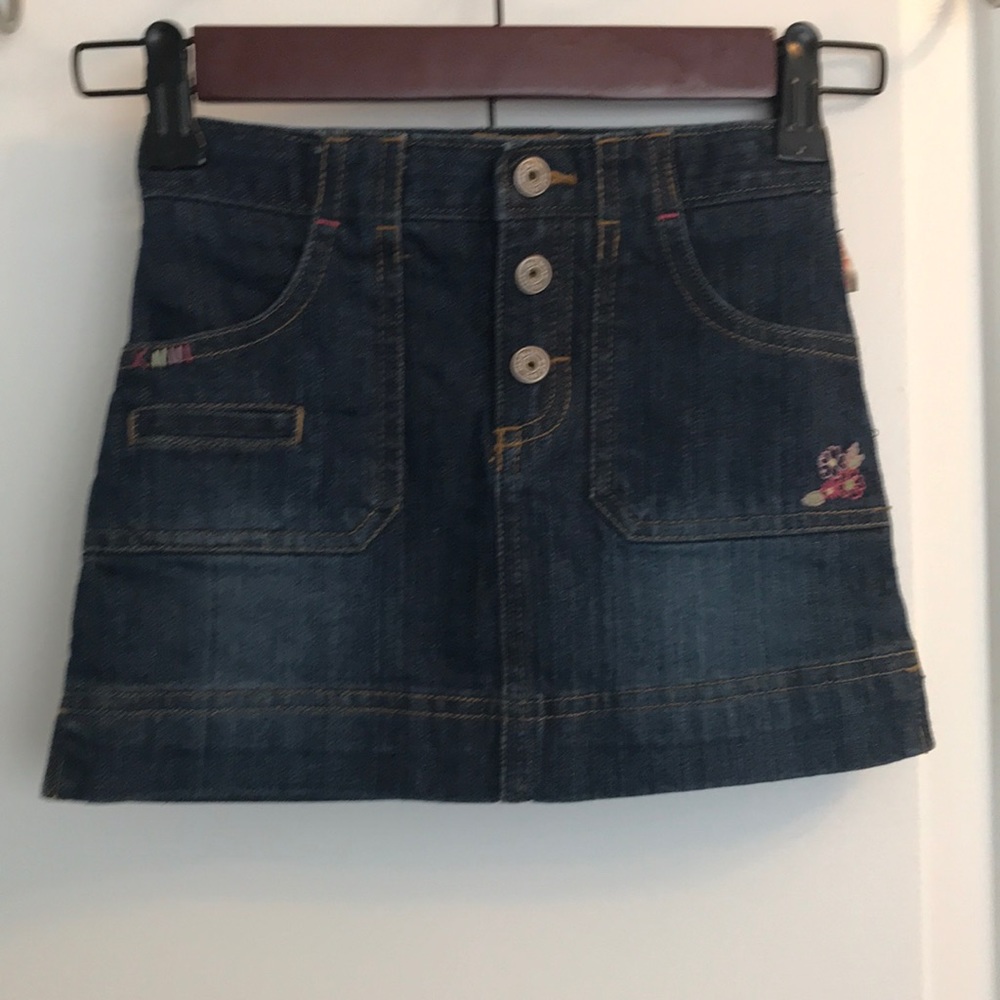 Oshkosh denim jean skirt adjustable waist size 5