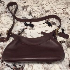 Coach purse. Brown leather.