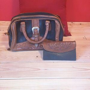 Force Ten West Purse W/ Wallet Combo Leather