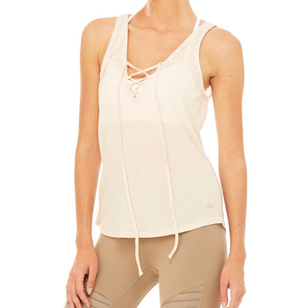 alo Yoga interlace tank S