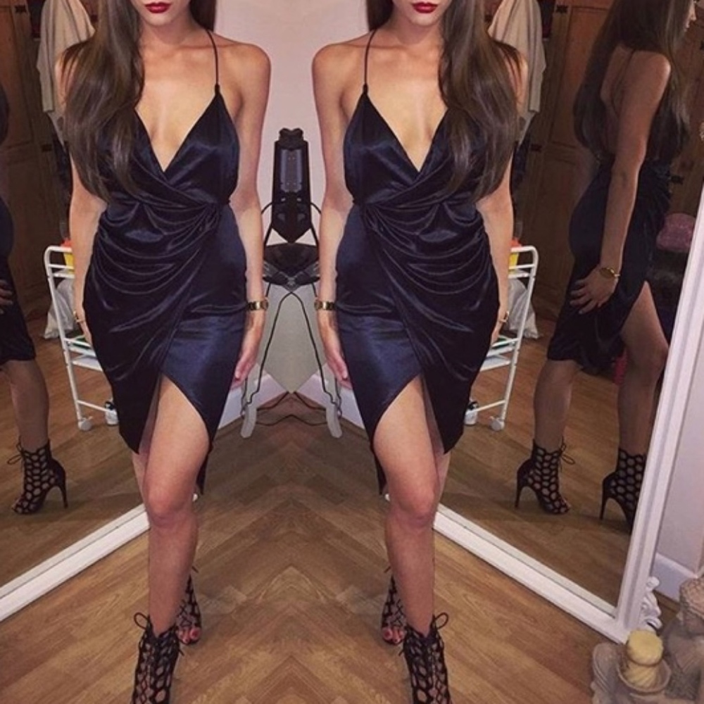 Satin Drape dress from oh Polly