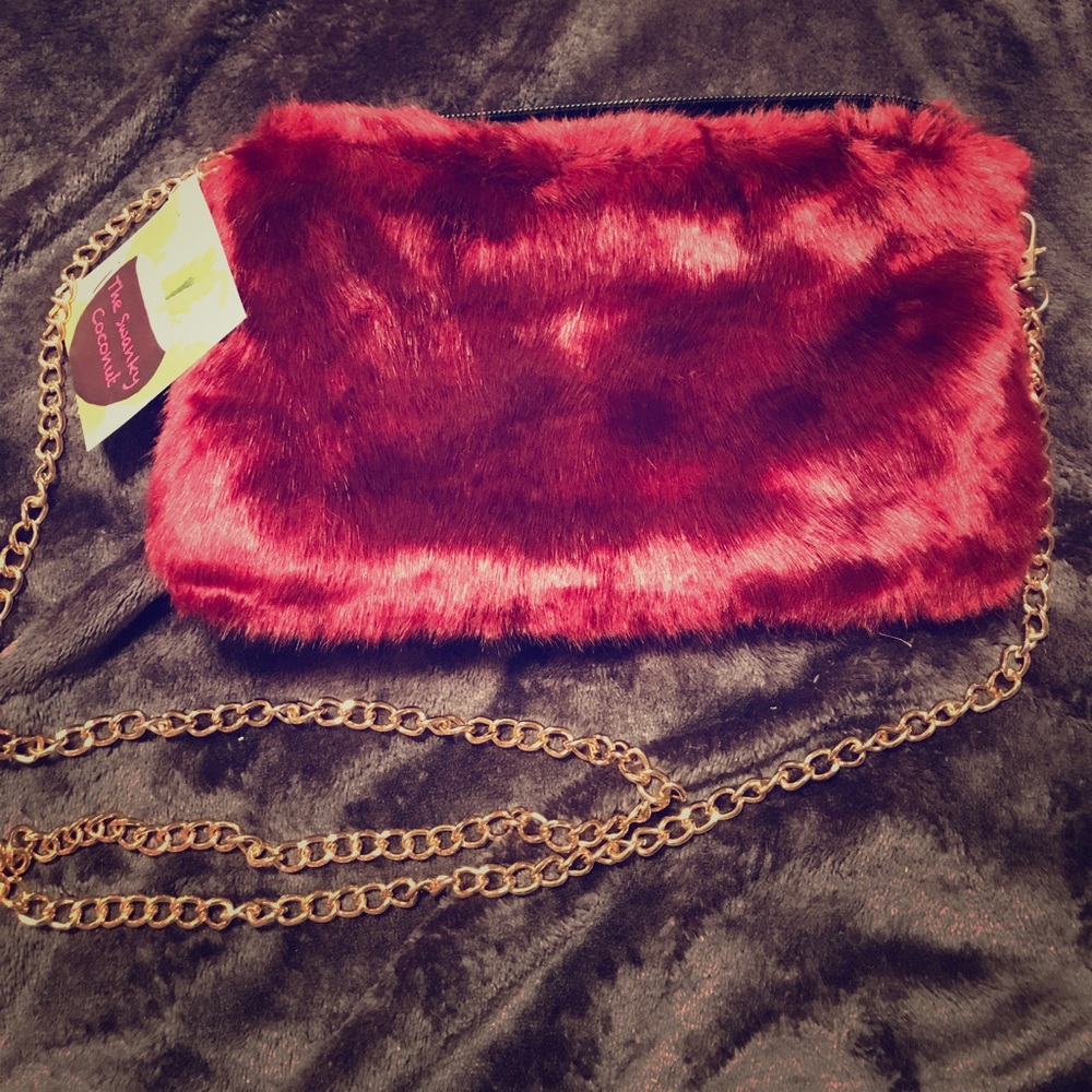 Faux Fur " The Swanky Coconut" Boutique purse