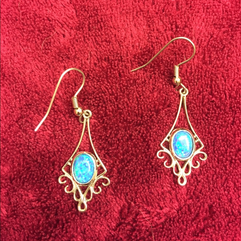 Silver Earrings with Turquoise Stone