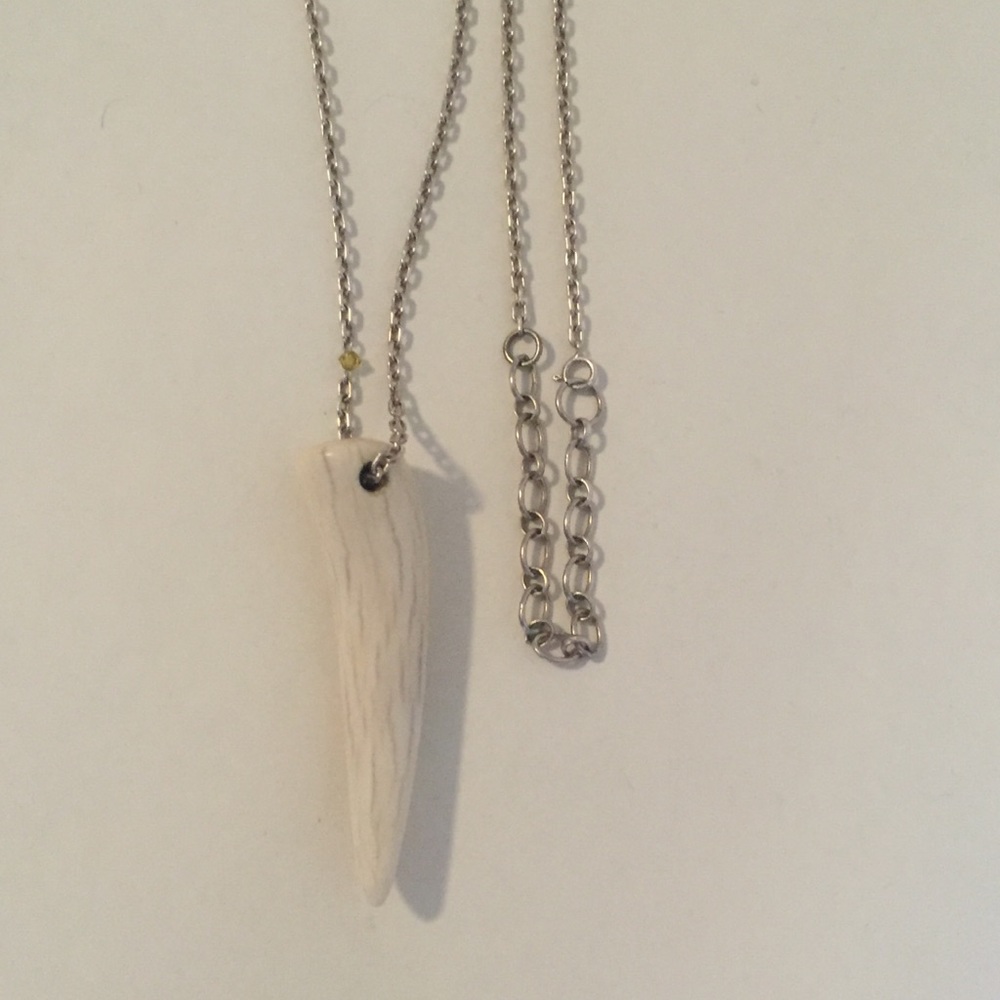 Bohemian Sterling Silver and Bone Necklace