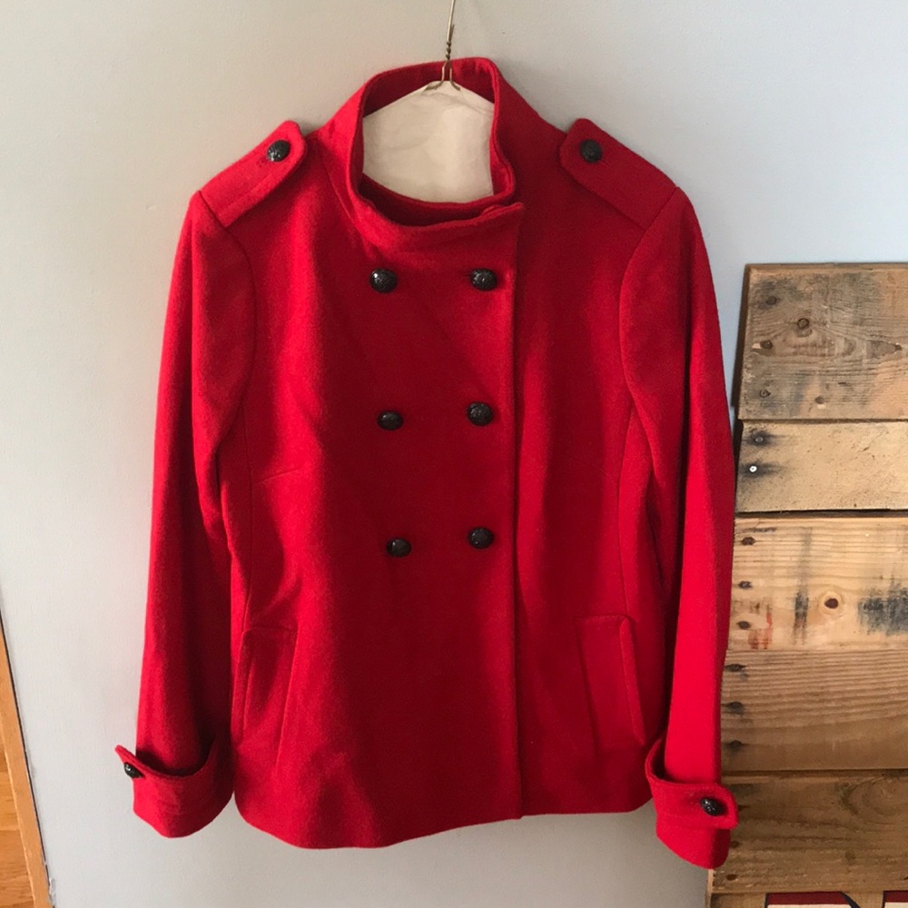 Banana Republic red wool coat