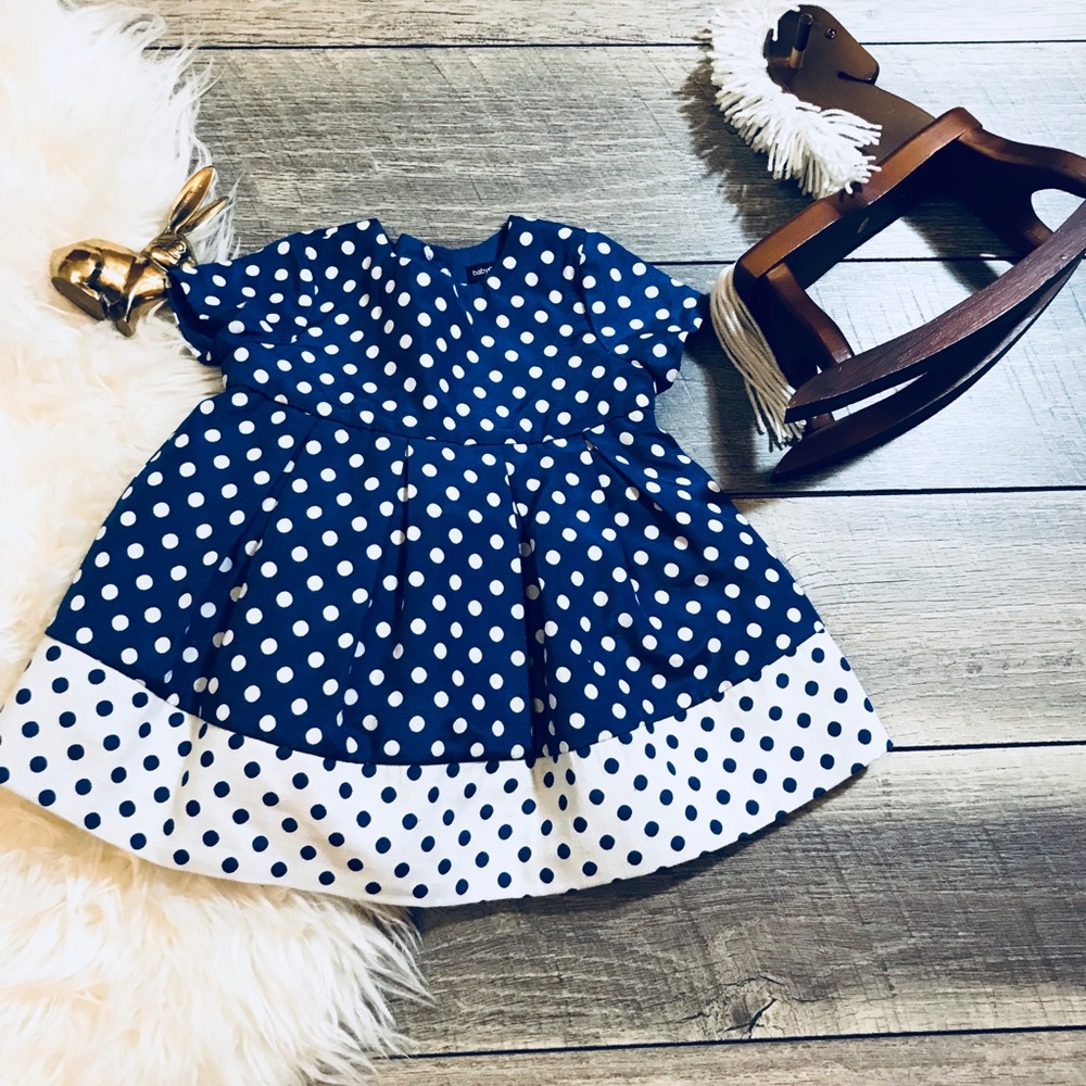 Polka Dot Blue and White Dress