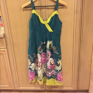 Anthropologie Maeve silk floral dress