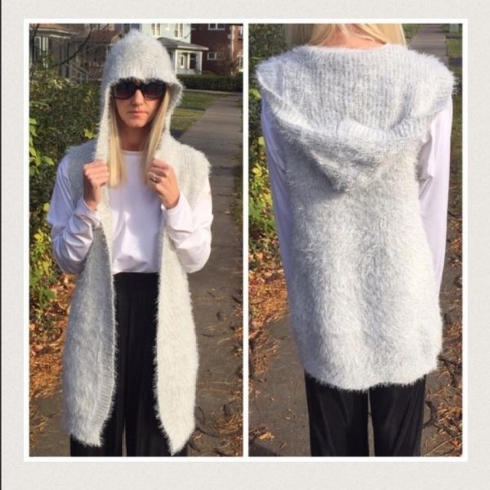 ๐Anthropologie luxe hooded sweater vest utility - Picture 2 of 2