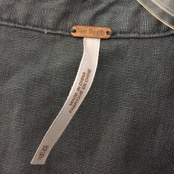 Womens Free People grey denim vest - Picture 3 of 6