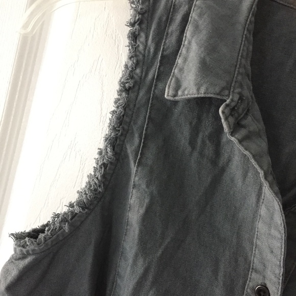 Womens Free People grey denim vest - Picture 2 of 6