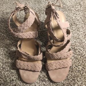BCBGeneration Strappy Tassel Heels 9.5