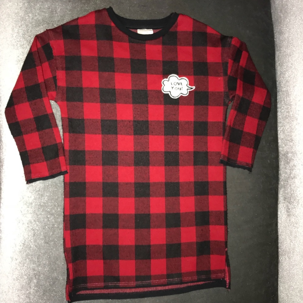 Zara Girls plaid flannel dress size 5