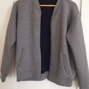 Mango Jersey Cotton Bomber Jacket