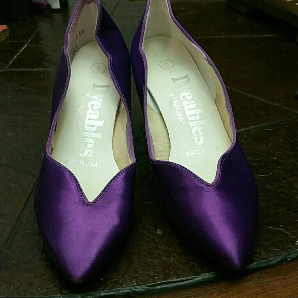 Purple high heels