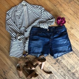 J. Crew Indigo Denim Cutoff STRETCH Shorts, 29