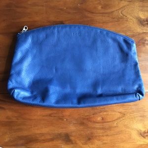 Baggu Large Stash Clutch in blue leather