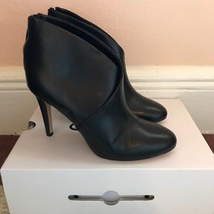 Aldo black leather booties