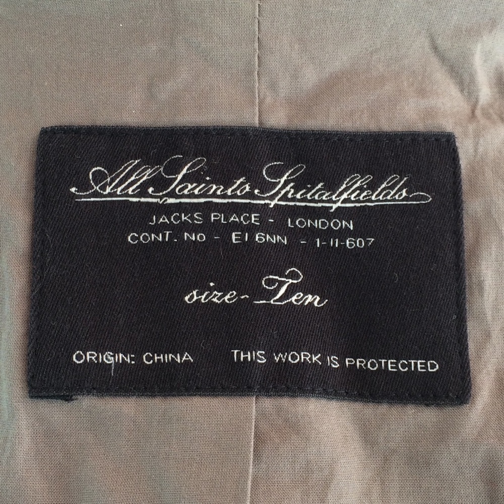 All Saints  convertible trench coat jacket - Picture 6 of 8