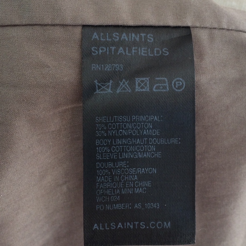 All Saints  convertible trench coat jacket - Picture 7 of 8