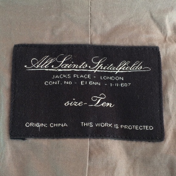 All Saints convertible trench coat jacket - Picture 6 of 8