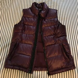 Burgundy puffer vest