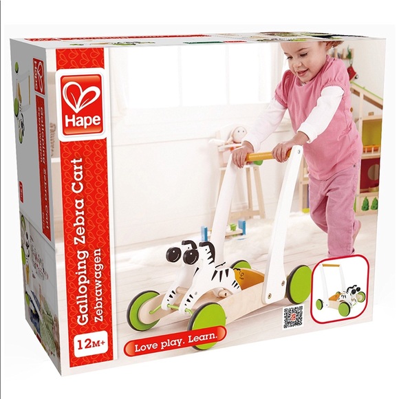 Hape Other - Galloping Zebra Cart/walker 12m+