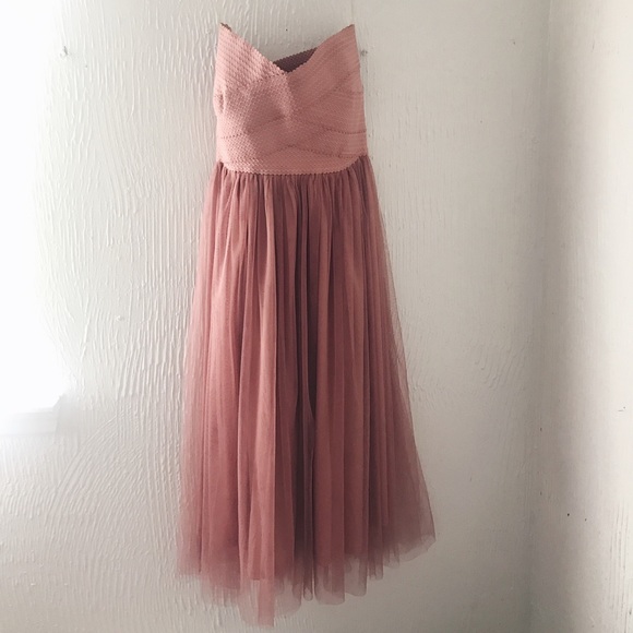 Blush mid length dress, worn twice. - Picture 1 of 3