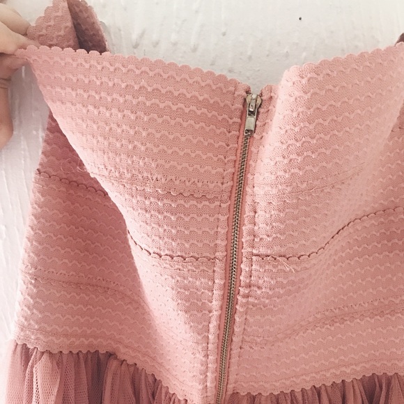 Blush mid length dress, worn twice. - Picture 2 of 3