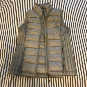 Gray puffer vest