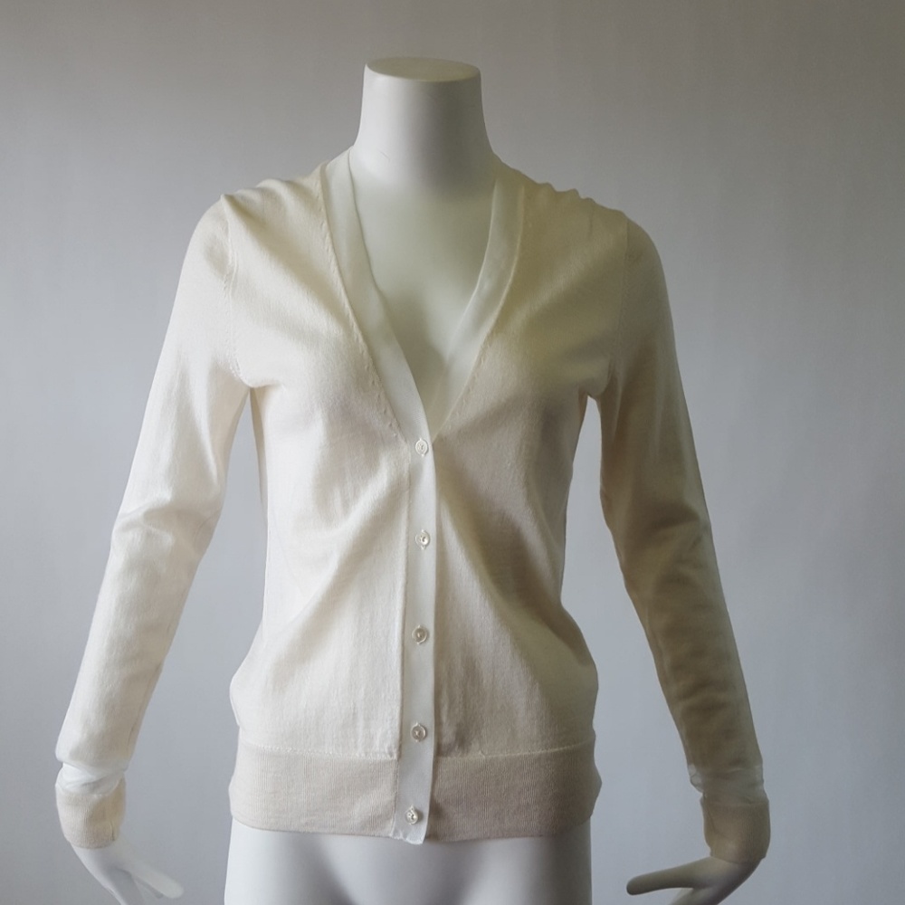 Armani Exchange white / sheer cardigan