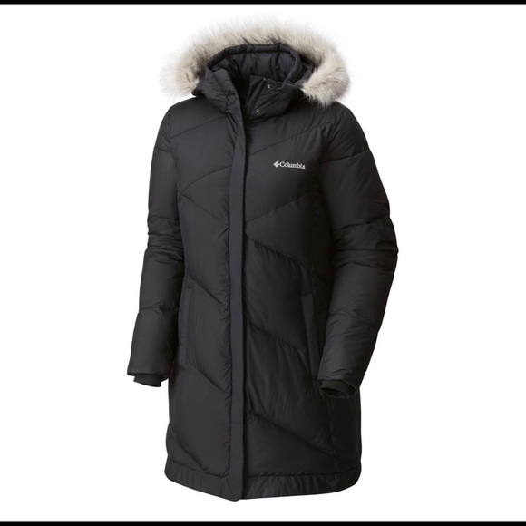 long black columbia jacket