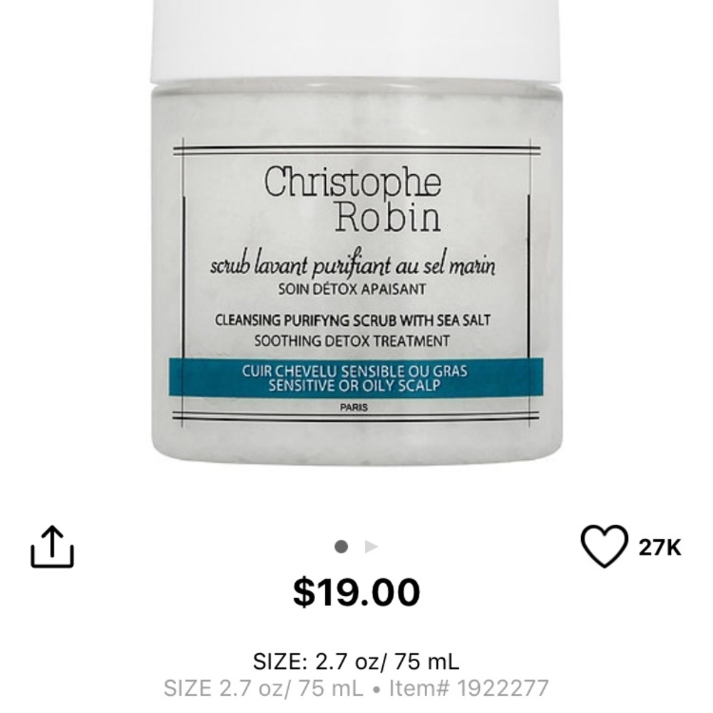 *SOLD on Ⓜ️ercari*Christophe Robin Purifying Scrub