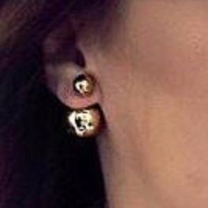 12mm Silver-Sterling Silver Double-sided Earring-