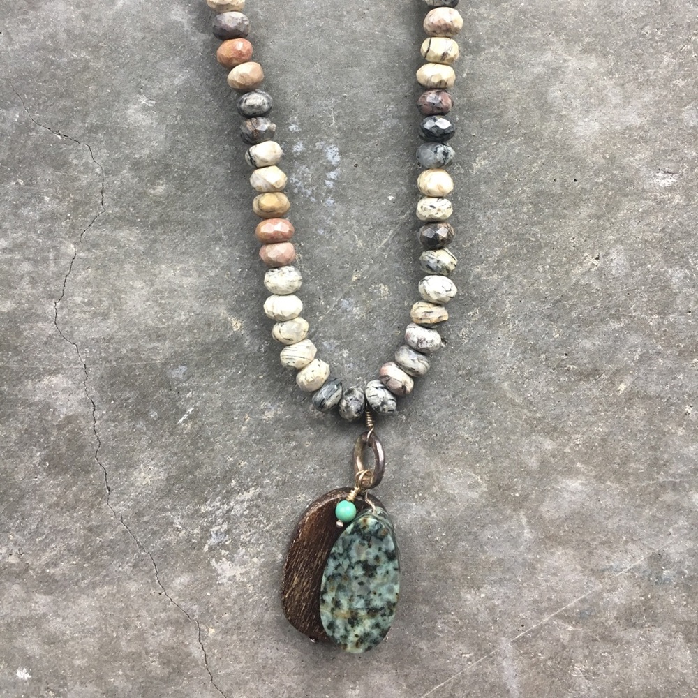 Natural Stone Pendant Necklace