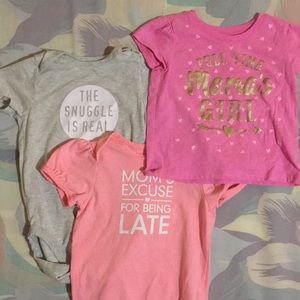 Three 12-18Month Tee & Onesie Bundle