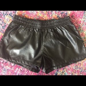 Zara pleather shorts