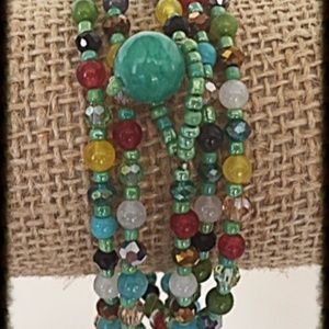 Multi-Color-Semi-Precious-Toggle-Necklace-Bracelet