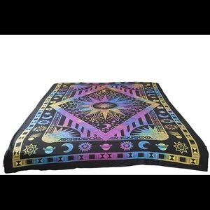 Twin Tie-Dye Universe Mandala Tapestry Bohemian