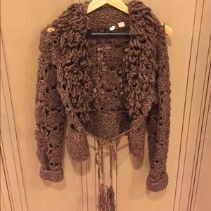 Anthropologie crochet sweater by Moth