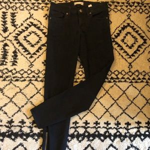 Madewell Skinny Skinny Zip Jeans in Black