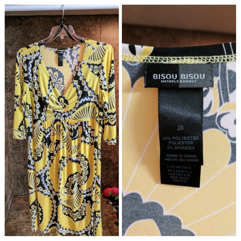 Yellow and black dress