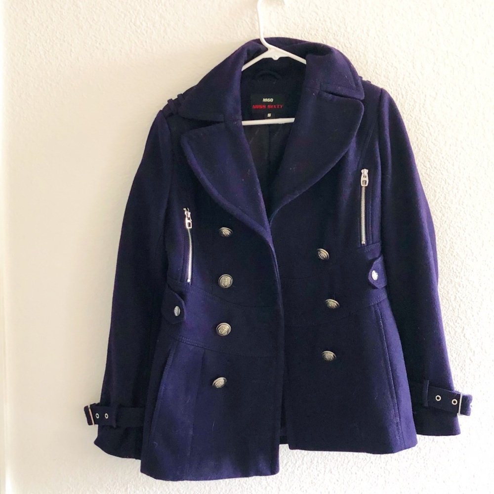 Short length Purple Peacoat