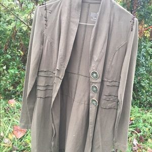 Olive green stretchy blazer