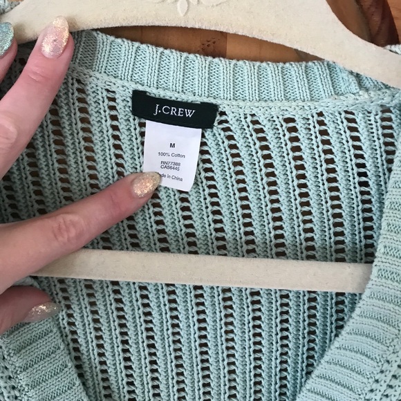 J Crew Seafoam Green Cardigan Sz M - Picture 2 of 5