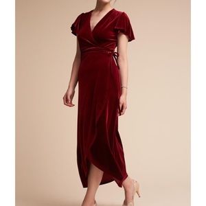 Bhldn Thrive dress in wine color