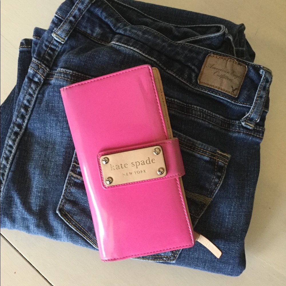 Pink patent leather Kate Spade wallet