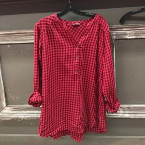Buffalo plaid tunic