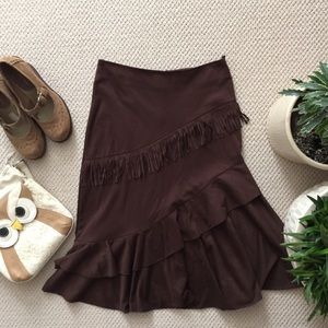 ❄️ Brown Layered Skirt